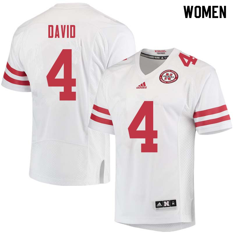 Women #4 Lavonte David Nebraska Cornhuskers College Football Jerseys Sale-White - Click Image to Close